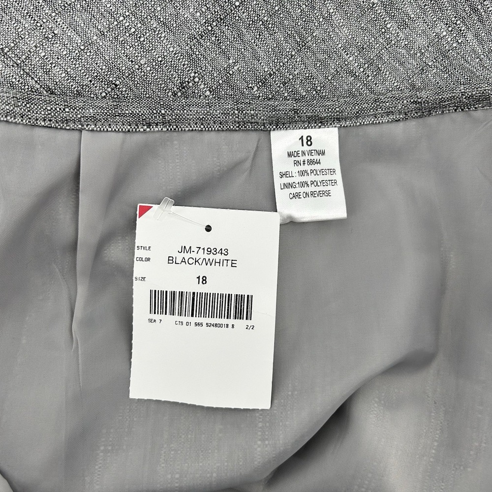 John Meyer Skirt Womens 18 Gray A Line Career Office Side Zip NWT - Picture 5 of 8